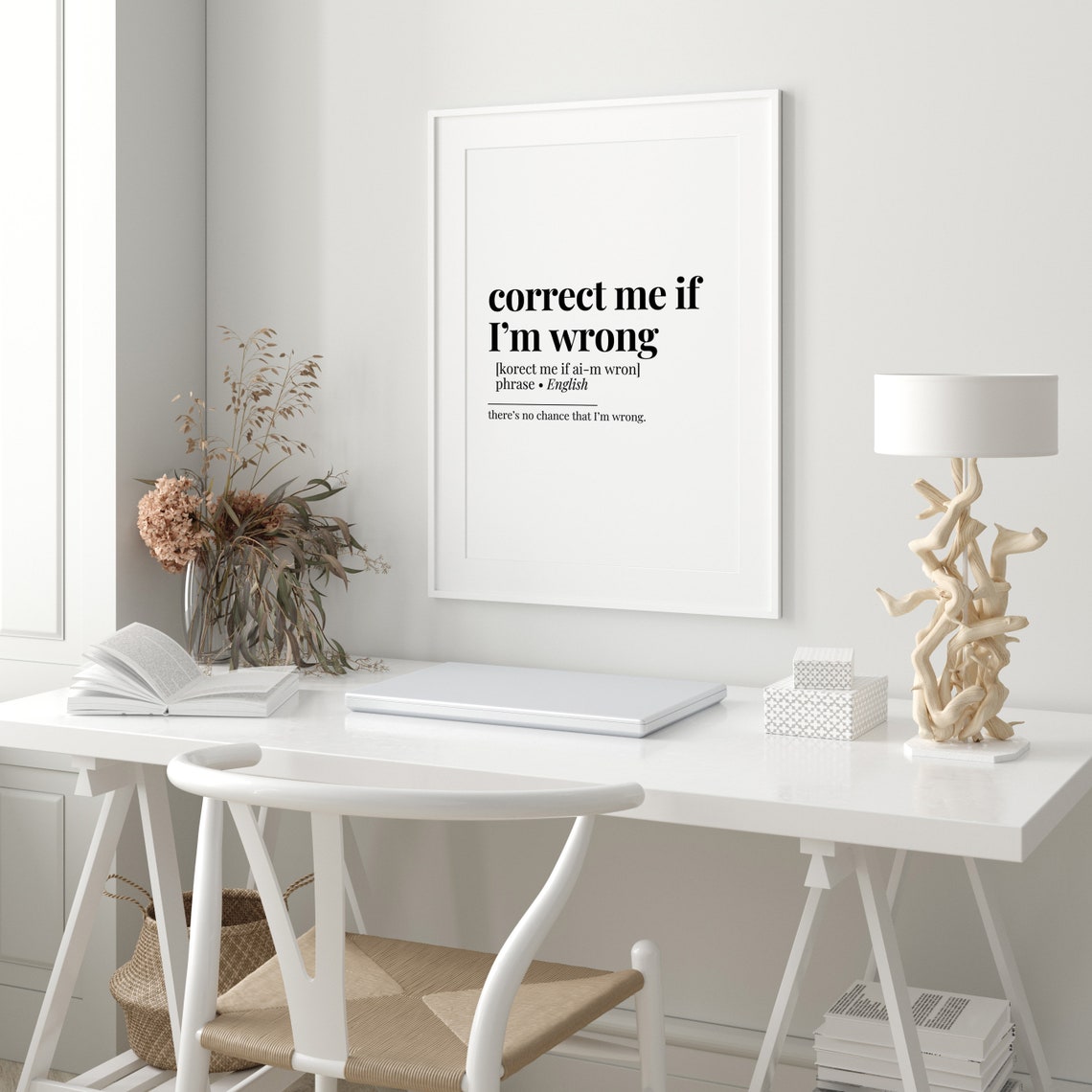Correct Me If I'm Wrong Funny Office Definition Typography Poster - Image 3