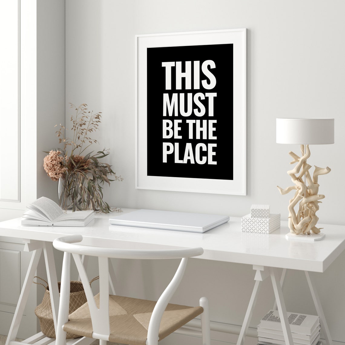 This Must Be The Place Talking Heads Lyric Typography Poster - Image 3