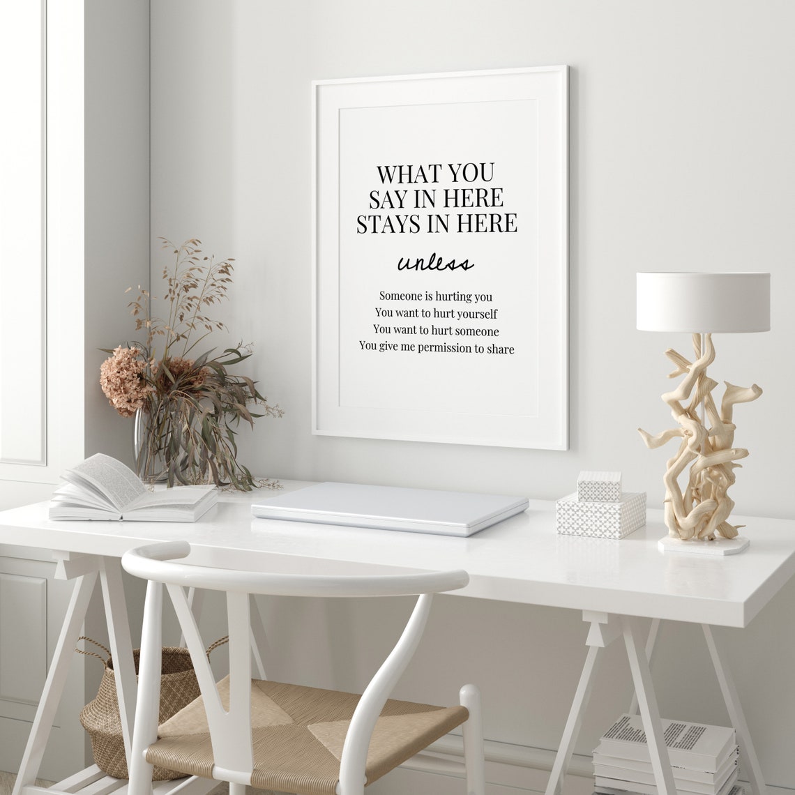 What You Say In Here Stays In Here Confidentiality Poster Therapy - Image 3
