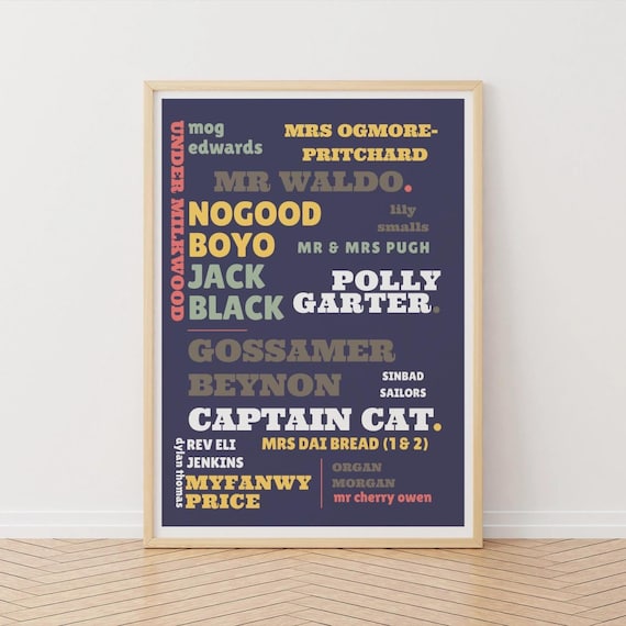 Dylan Thomas Under Milkwood Typography Print
