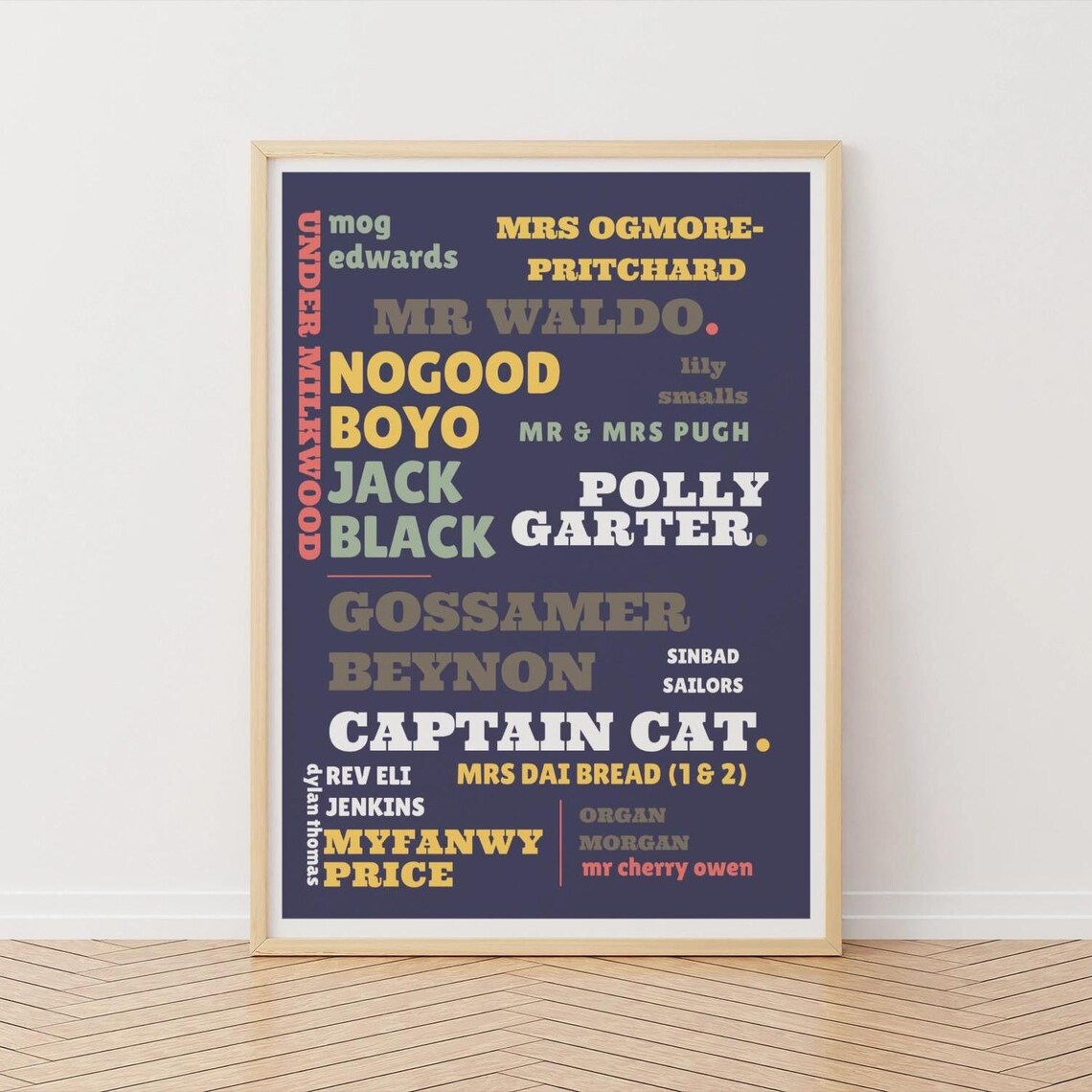 Dylan Thomas Under Milkwood Typography Print