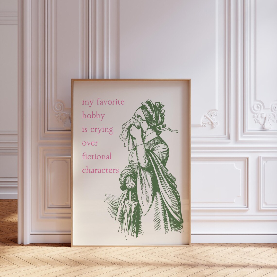 Crying Over Fictional Characters, Vintage Book Lover - Image 2