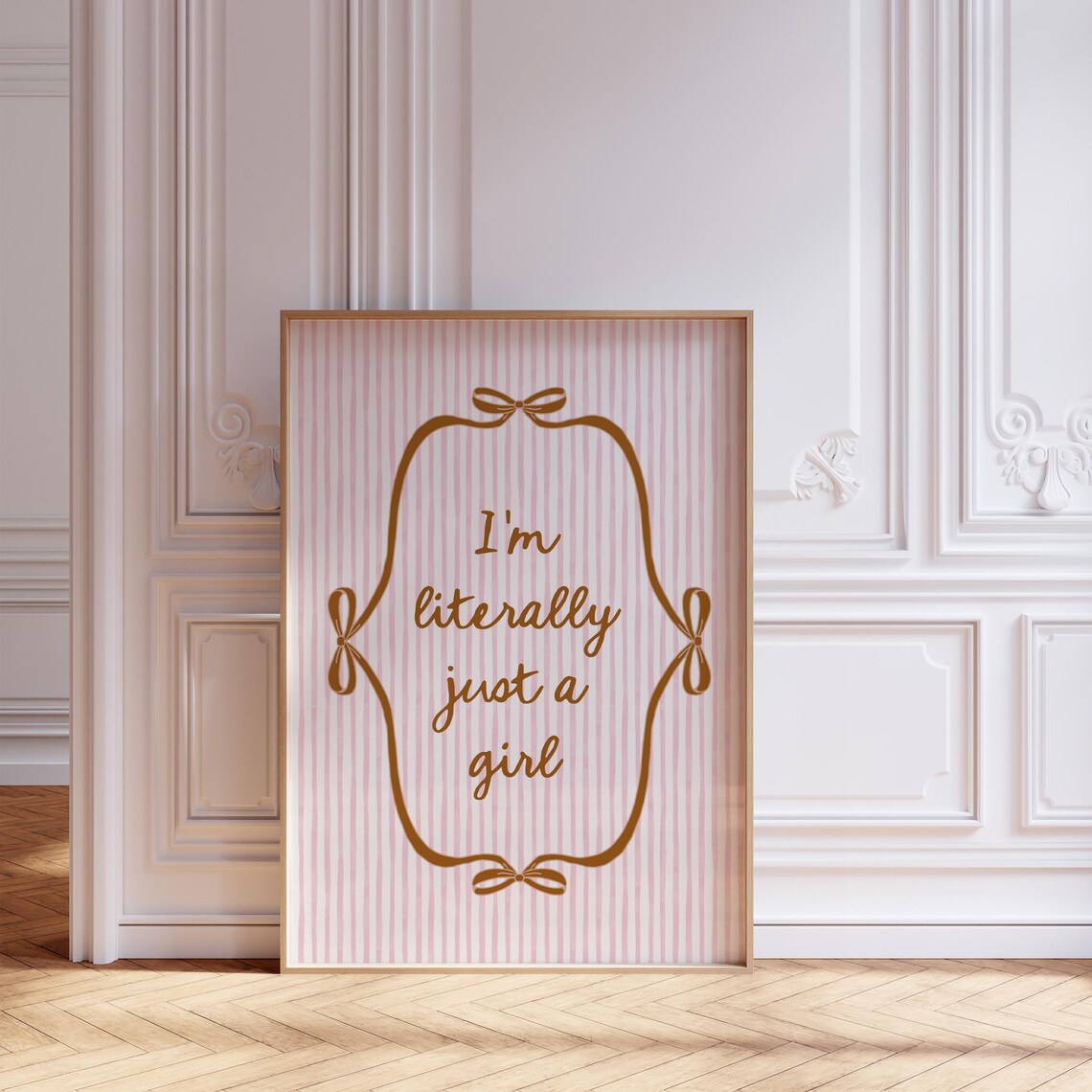 Literally Just A Girl, Coquette Wall Art Print - Image 2