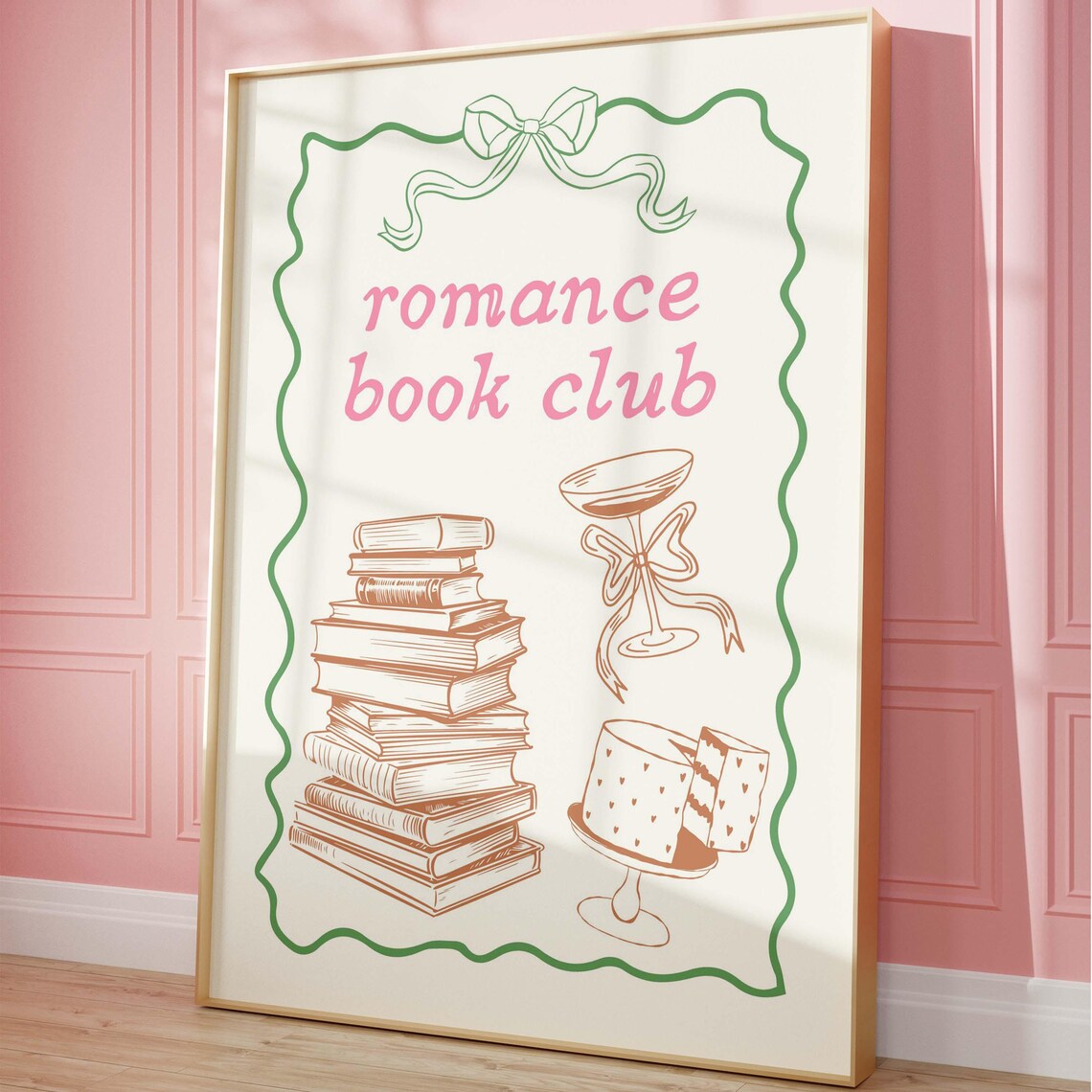 Romance Book Club Reading Nook, Book Lovers Art Print