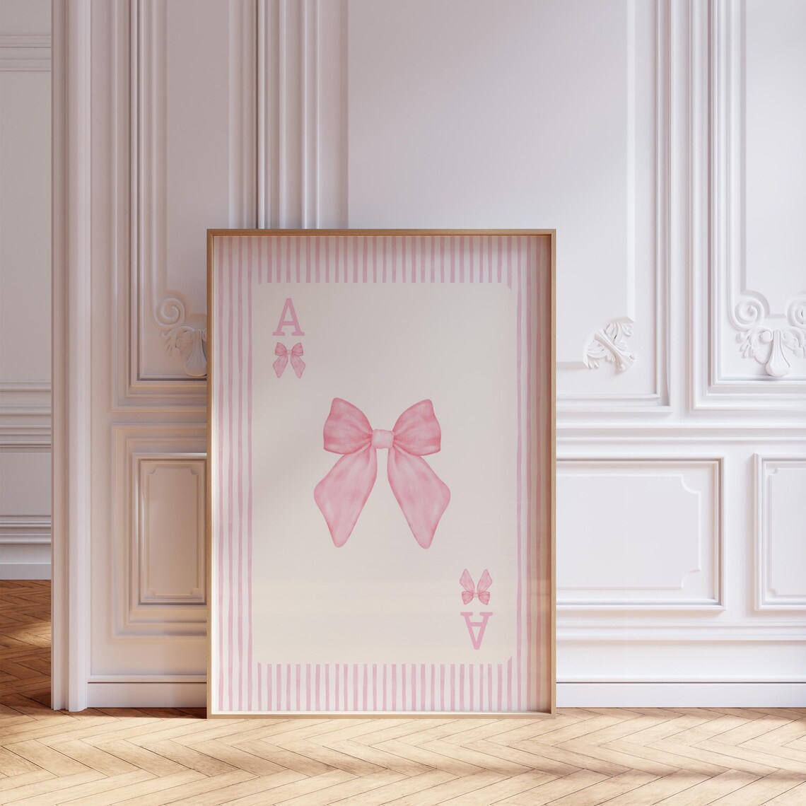Pink Bows, Coquette Room Decor Art Print - Image 2