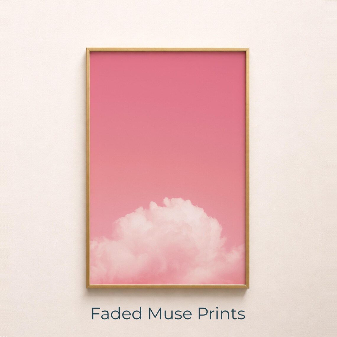 Dreamy Pink Cloud Minimalist Pastel Art Print