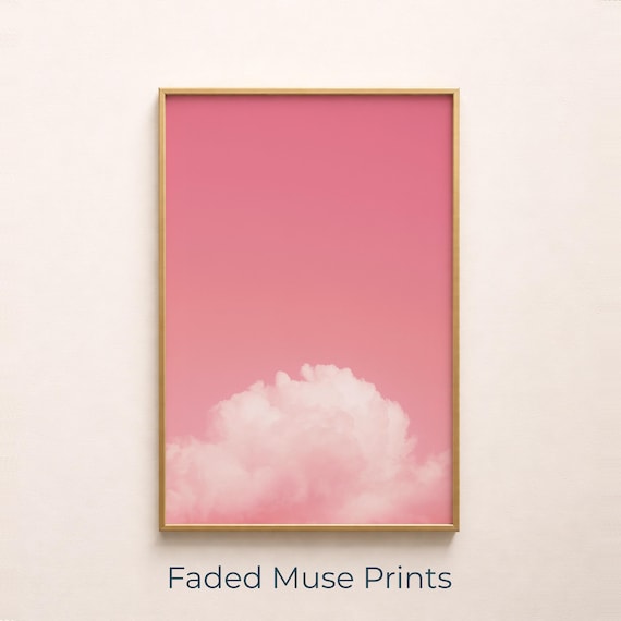 Dreamy Pink Cloud Minimalist Pastel Art Print