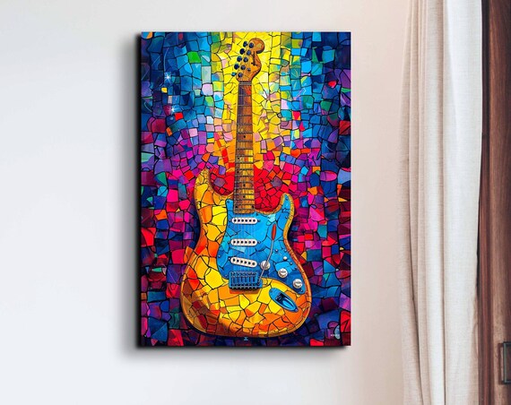 Pop Art Guitar Poster