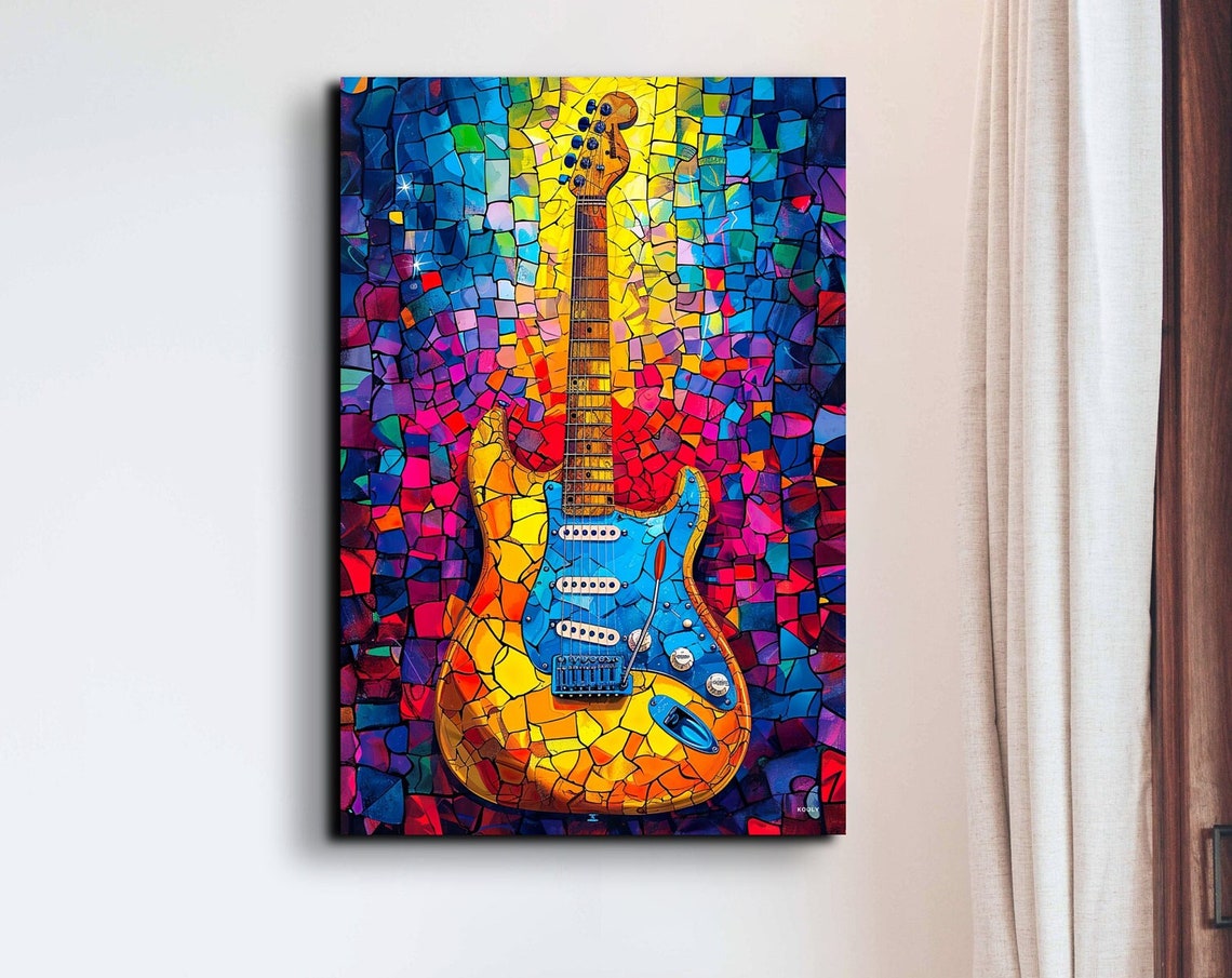 Pop Art Guitar Poster