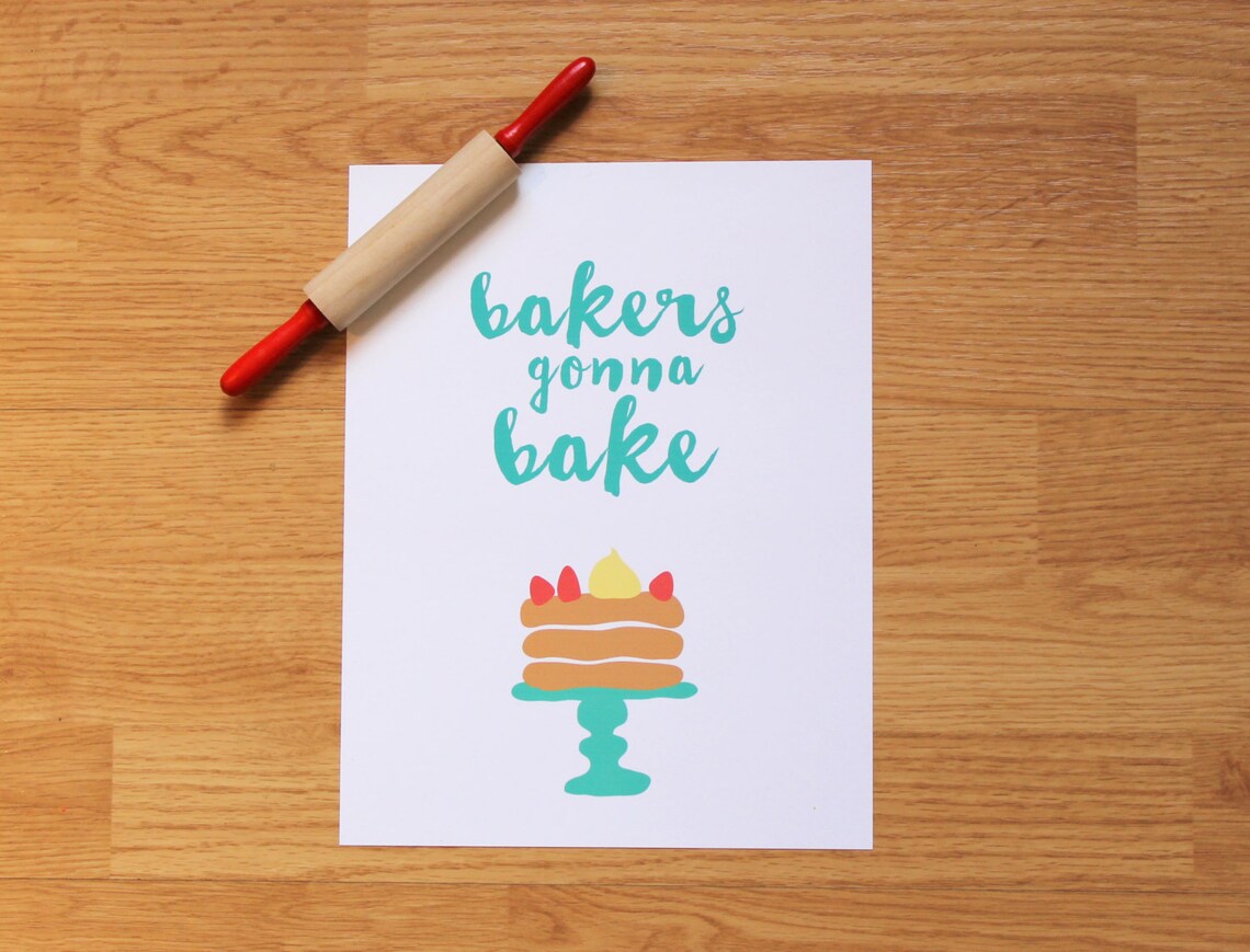 Bakers Gonna Bake Play Kitchen Art Print