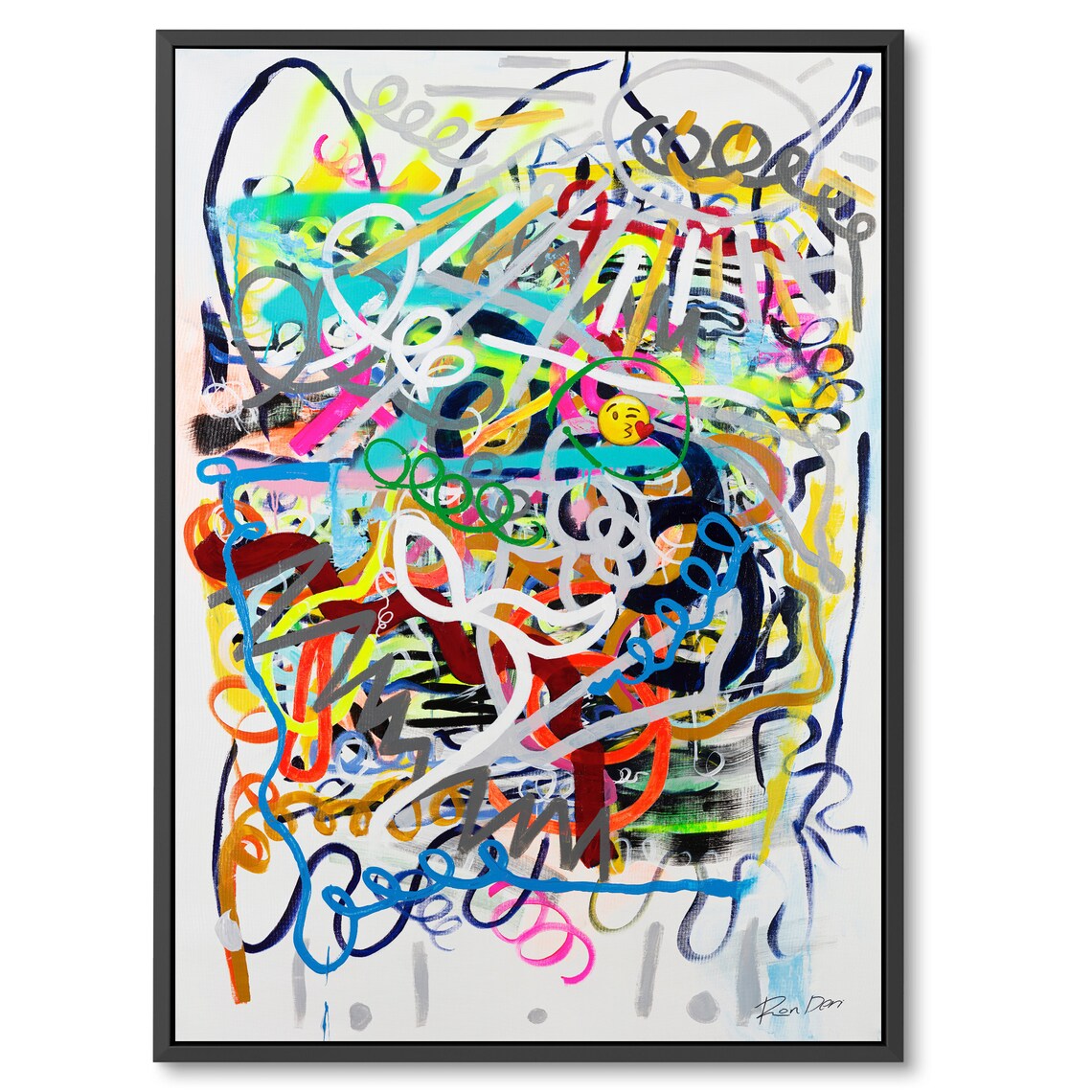 Abstract Art Painting, Modern Colorful Wall Decor - Image 3