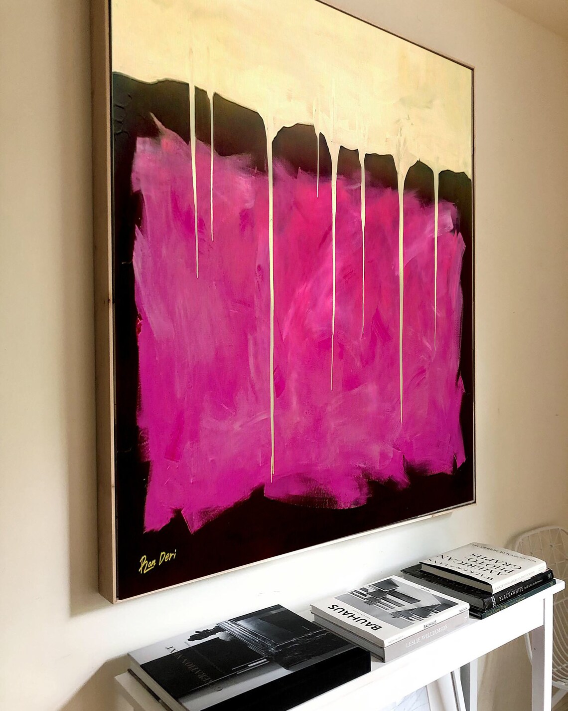 Ron Deri Golden Curtain Abstract Wall Art Print - Image 4