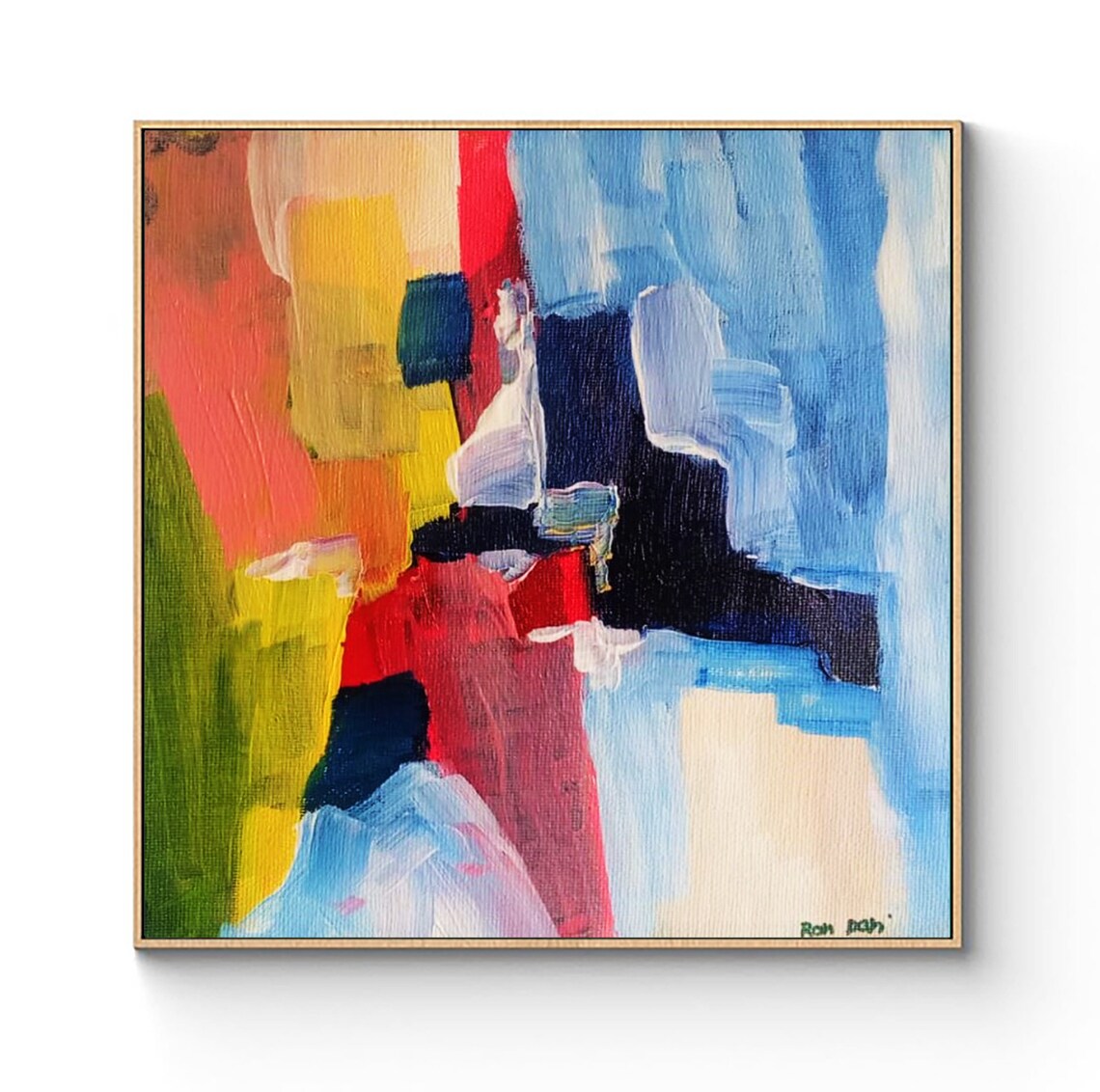 Colorful Abstract Painting, Dining Room Wall Art - Image 4