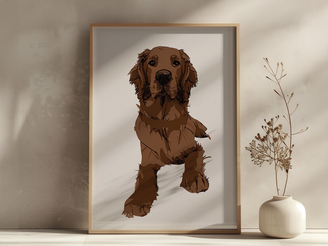 Custom Dog Portrait Painterly Blue Eyed Puppy Pet Memorial Wall Art - Image 2