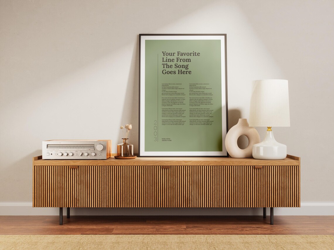Custom Song Lyrics Art Print, Personalized Anniversary - Image 3