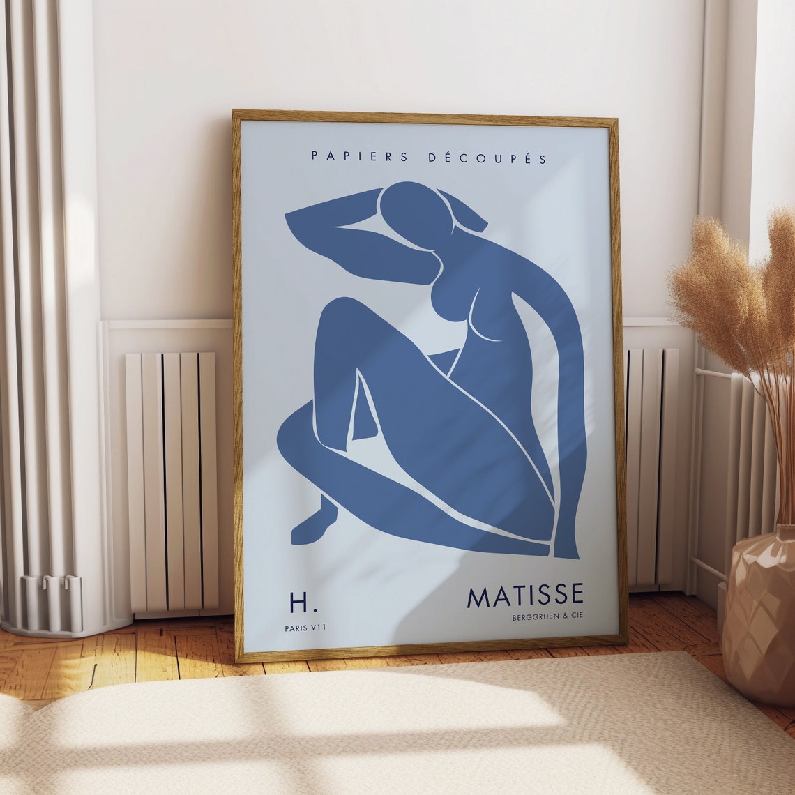Matisse Blue Abstract Seated Figure Papiers Decoupes Art Print - Image 3