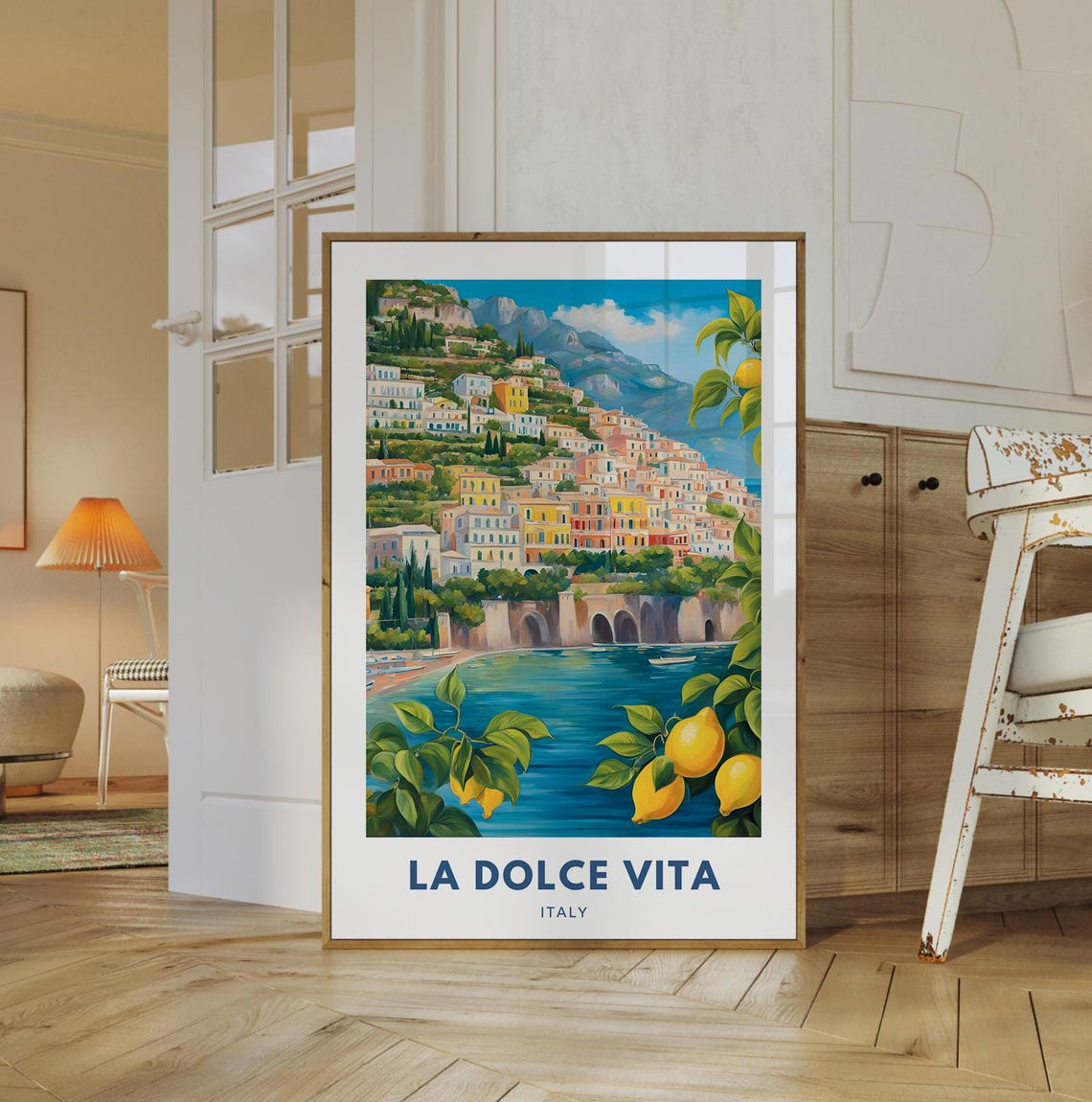 La Dolce Vita Print Italian Wall Art Amalfi Coast Art European Summer Poster Italian Quote Art Abstract Italy Coastal Beach Honeymoon Gift - Image 3