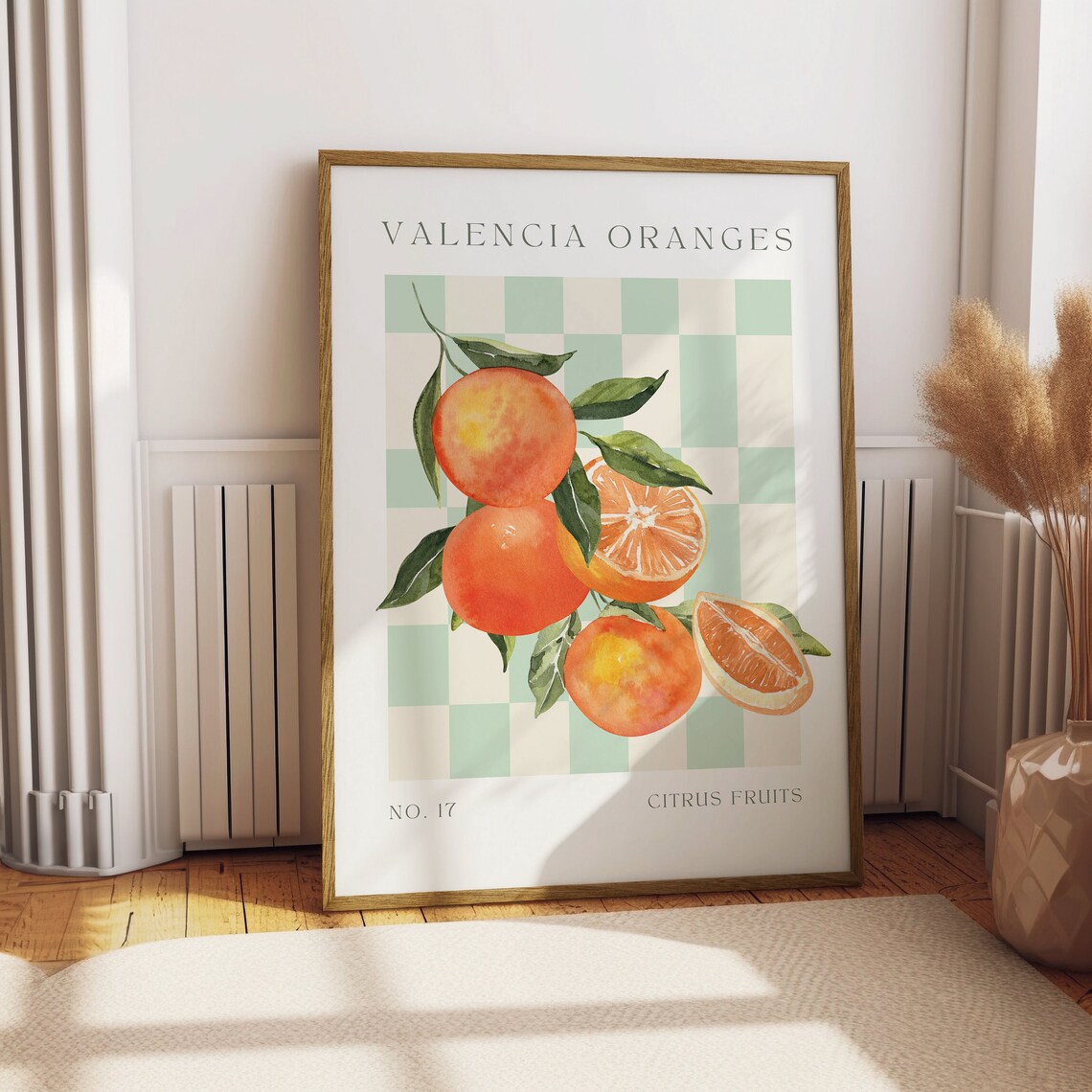 Fruit Market Orange Fruit Poster, Kitchen Wall Art
