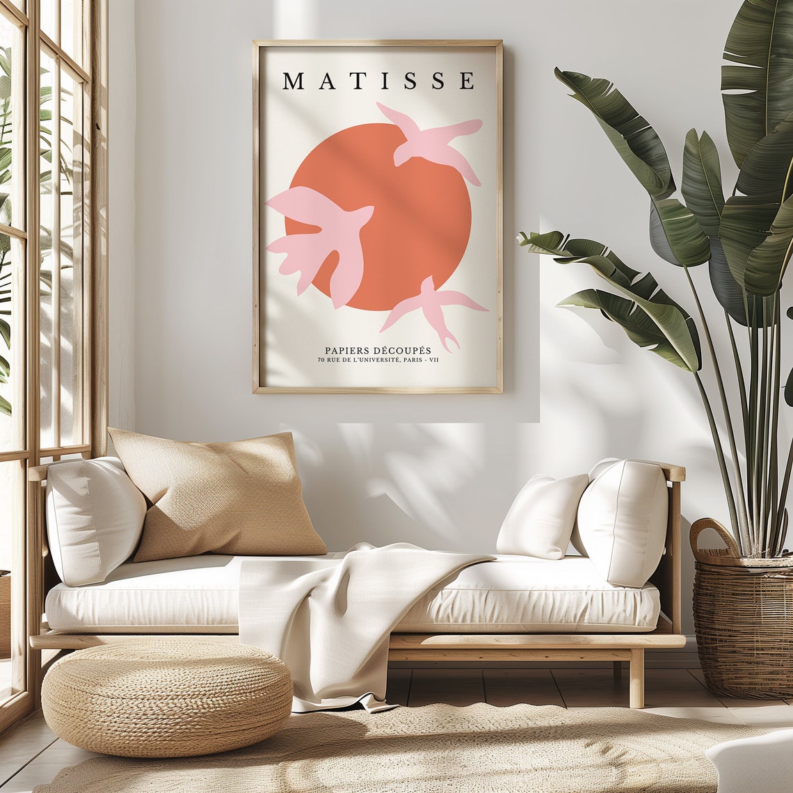 Matisse Pink Swallows Sunset Papiers Decoupes Paris Exhibition Poster - Image 3