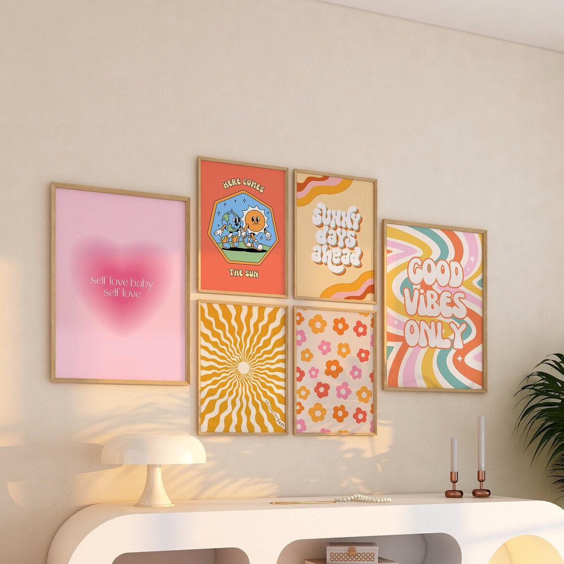Here Comes The Sun Character Print, Retro Aesthetic - Image 3