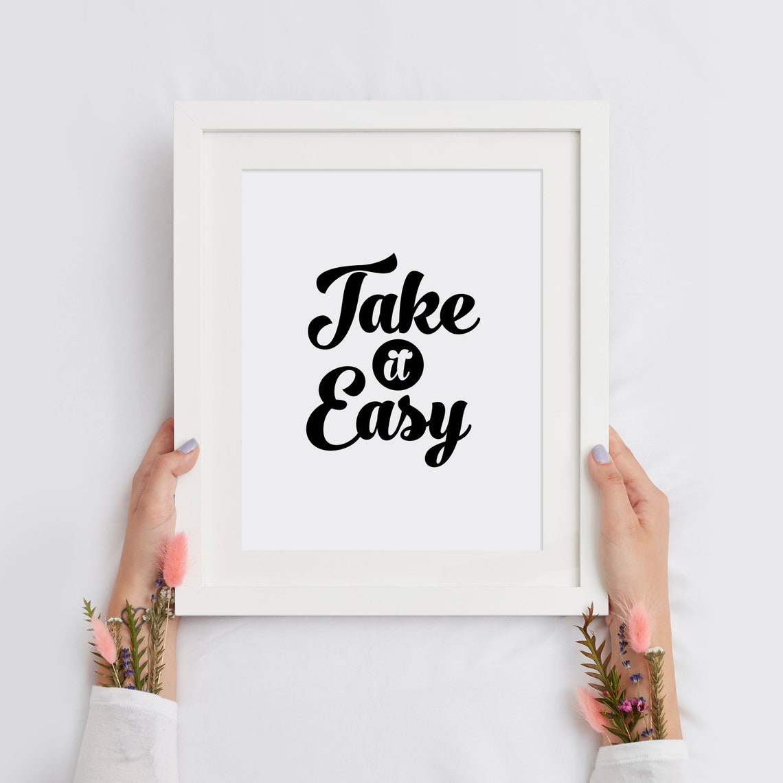 Take It Easy Bold Retro Script Relaxed Chill Vibe Typography Poster - Image 2