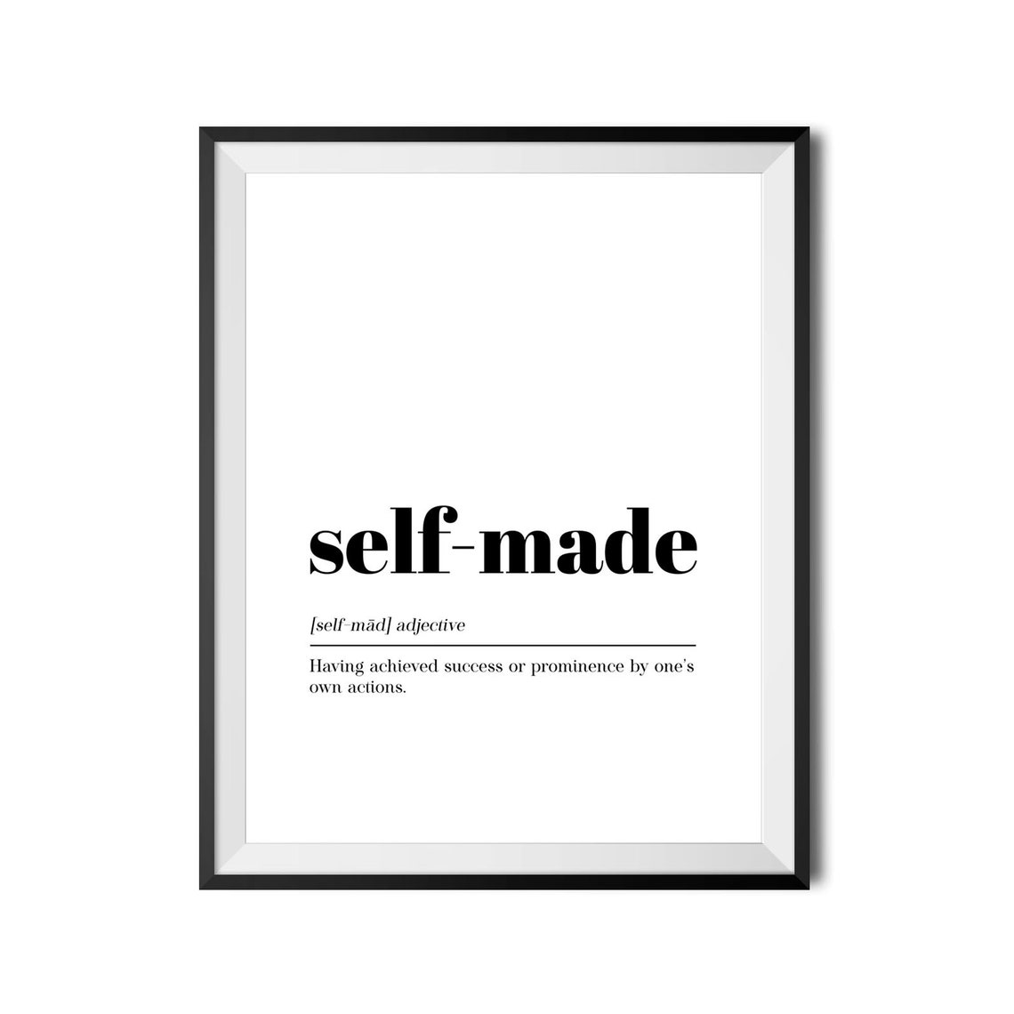 Self Made Definition Dictionary Style Office Quote Typography Print - Image 4