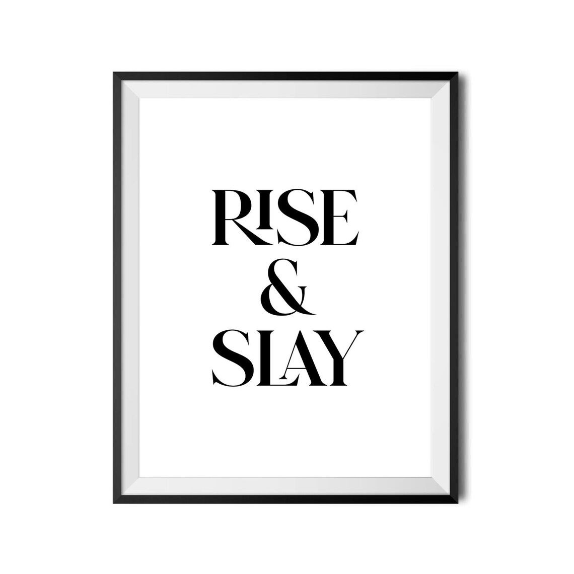 Rise And Slay Boss Babe Quote Poster Office Motivational Decor - Image 4