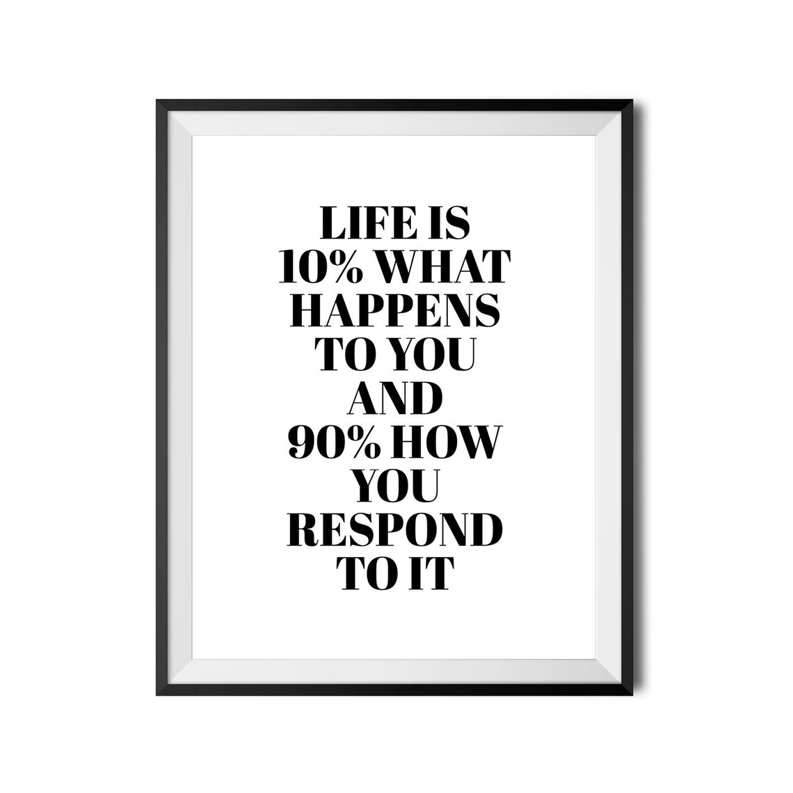 Life Is 10 Percent What Happens To You Response Quote Poster - Image 4