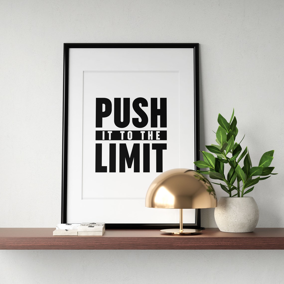 Push It to the Limit Bold Gym Typography Motivation Quote Poster - Image 3
