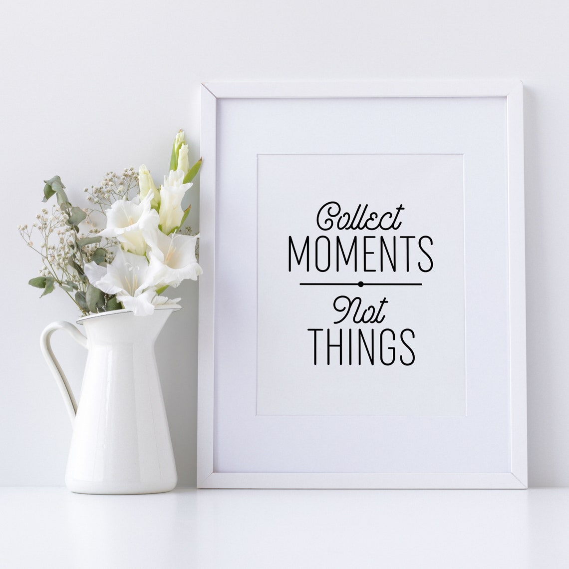 Collect Moments Not Things Travel Quote Minimalist Home Poster - Image 2