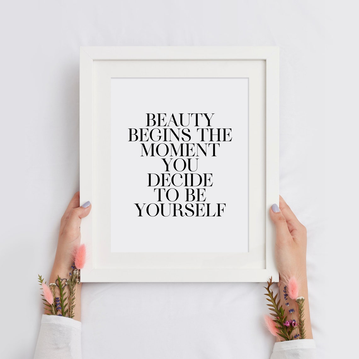 Beauty Begins The Moment You Decide To Be Yourself Quote Poster - Image 2