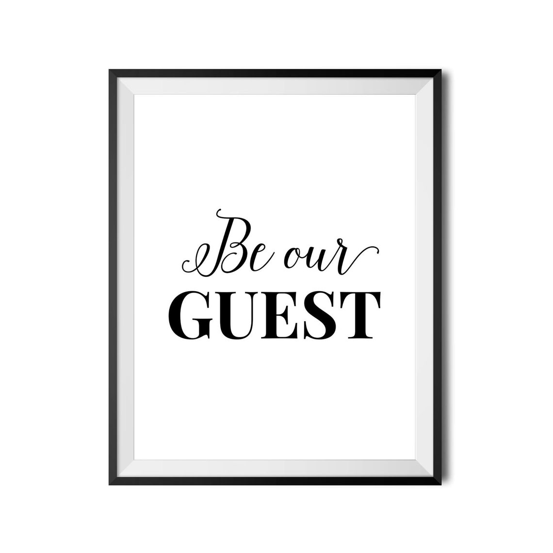 Be Our Guest Script Guest Room Welcome Quote Wall Decor Poster - Image 4