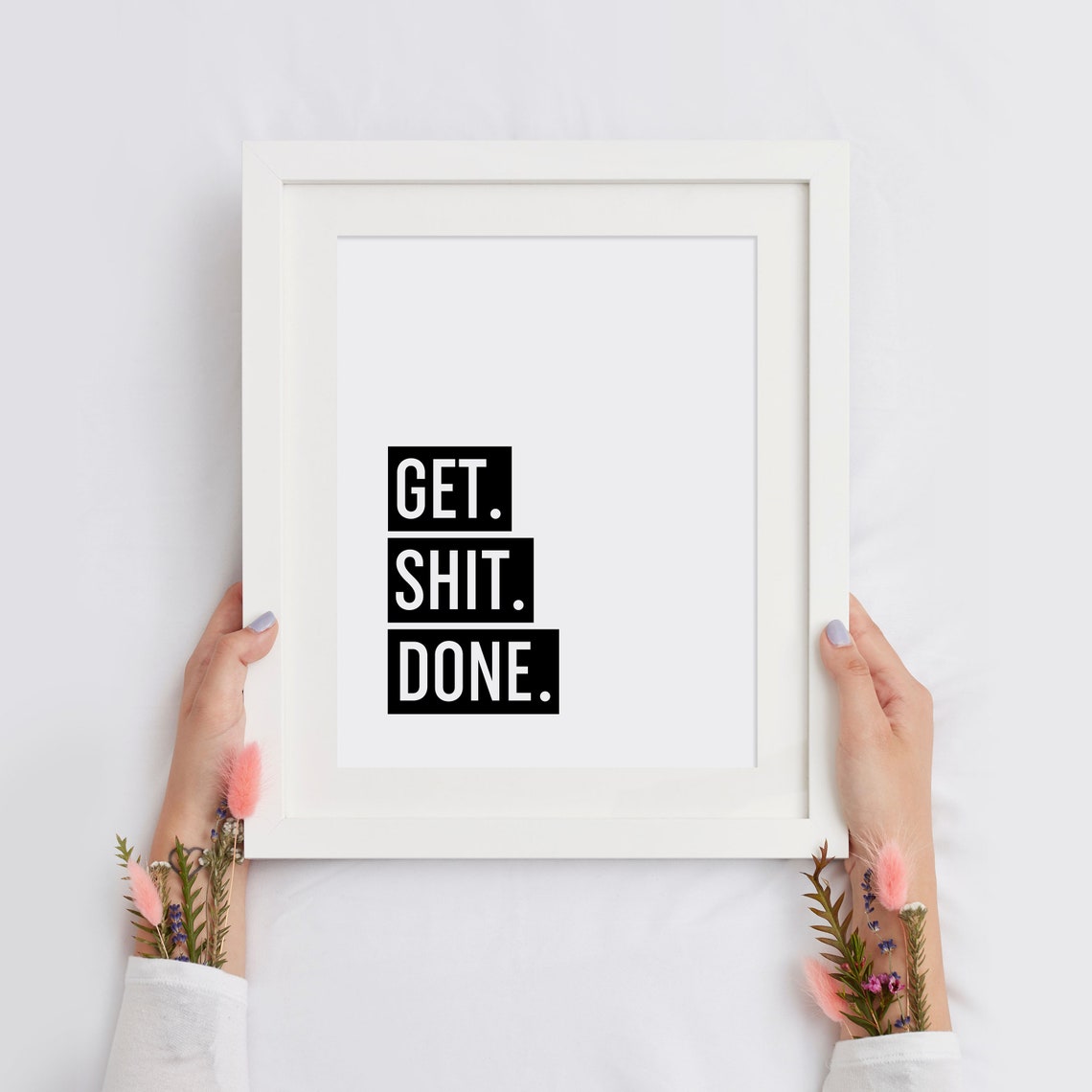 Get Shit Done Bold Block Letter Office Motivation Wall Poster - Image 2