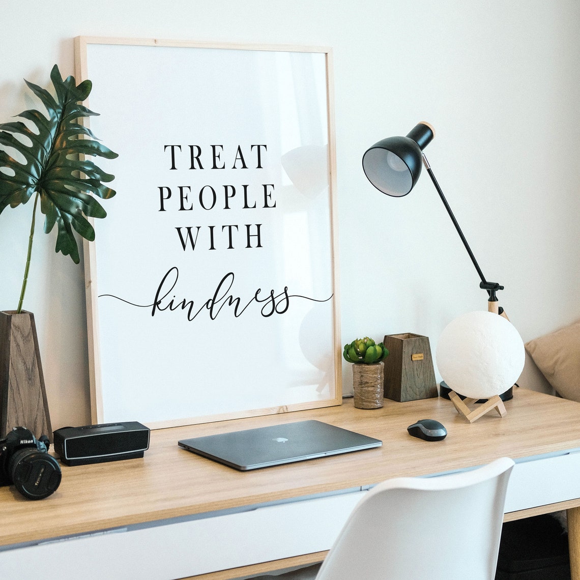 Treat People With Kindness Uplifting Classroom Office Quote Poster - Image 3