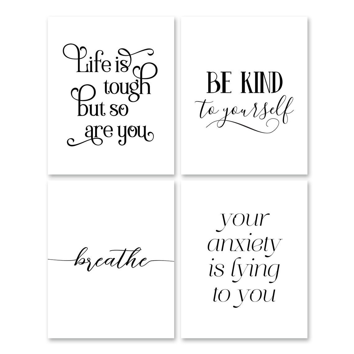 Mental Health 16 Poster Bundle Set Minimalist Typography Home Decor - Image 4