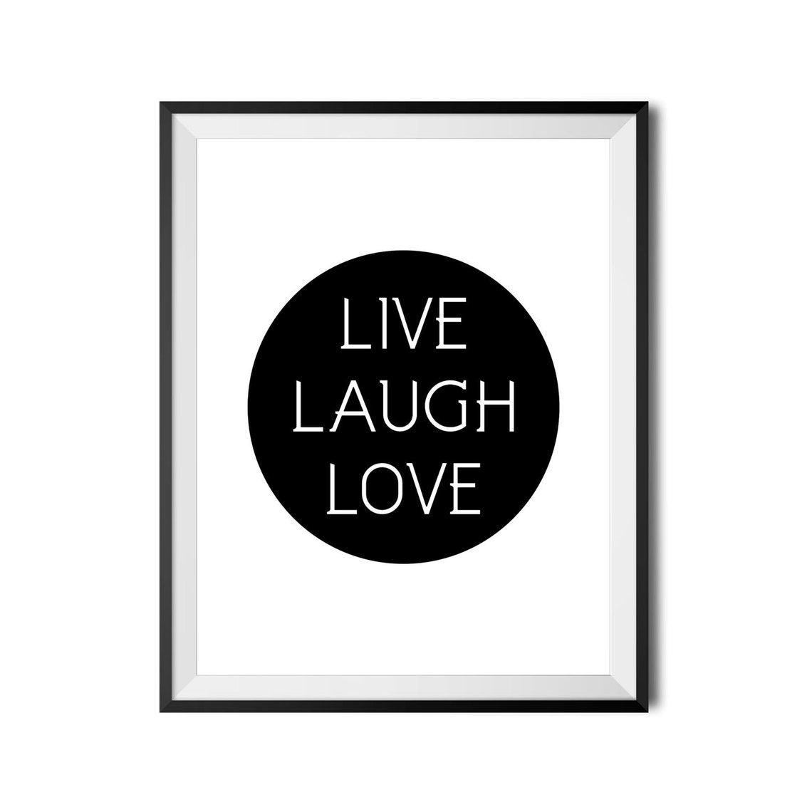 Live Laugh Love Classic Warm Home Decor Circle Design Poster - Image 4