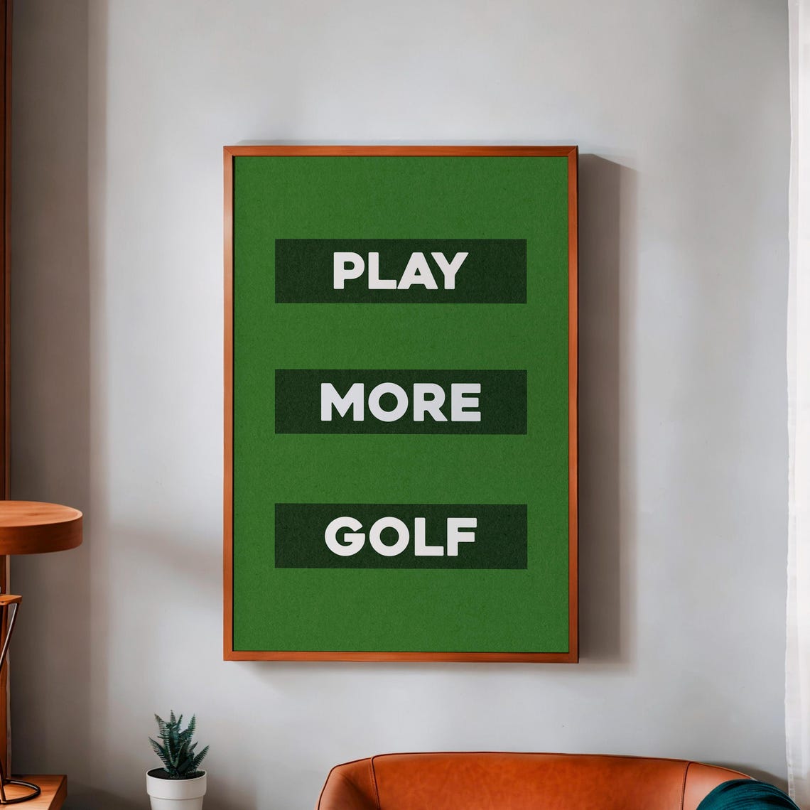 Golf Poster Print Wall Art Decor Golf Artwork Poster Play More Golf Gift For Golfers