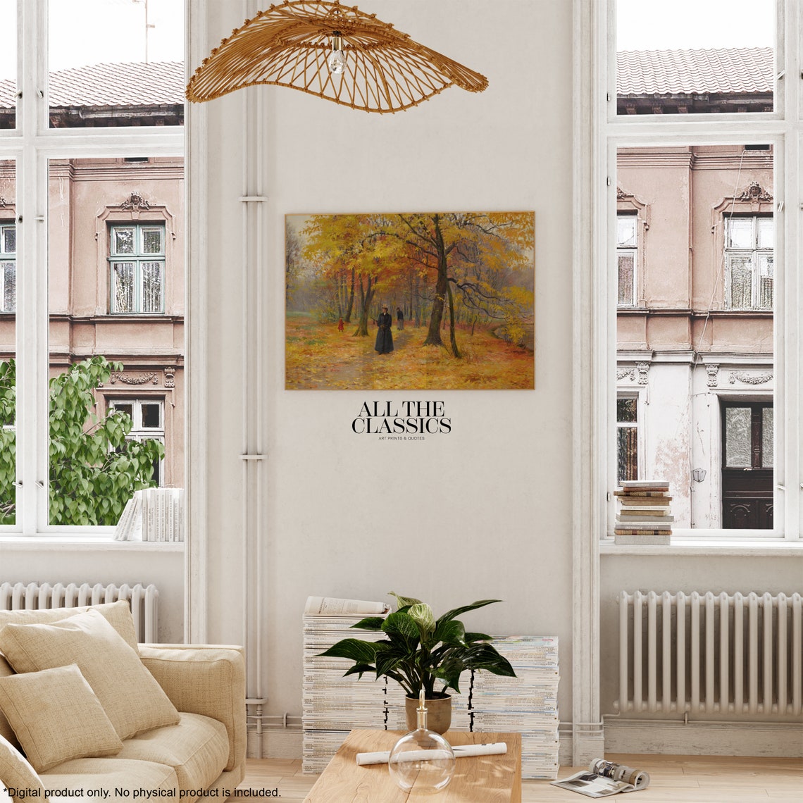 Carl Carlsen A Forest Walk In Autumn Golden Orange Trees Poster - Image 3