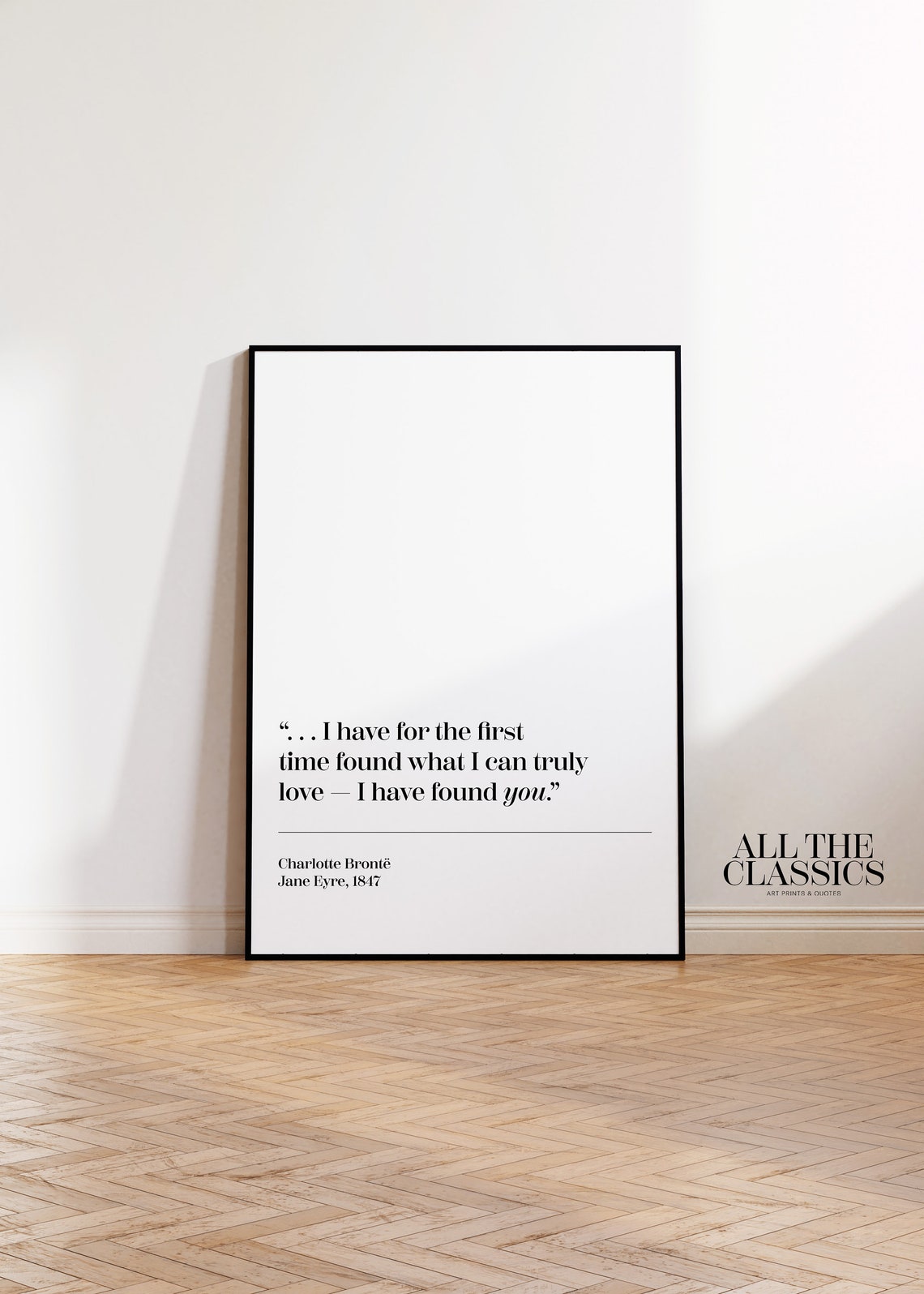Charlotte Bronte True Love Quote Jane Eyre Minimalist Quote Poster - Image 3