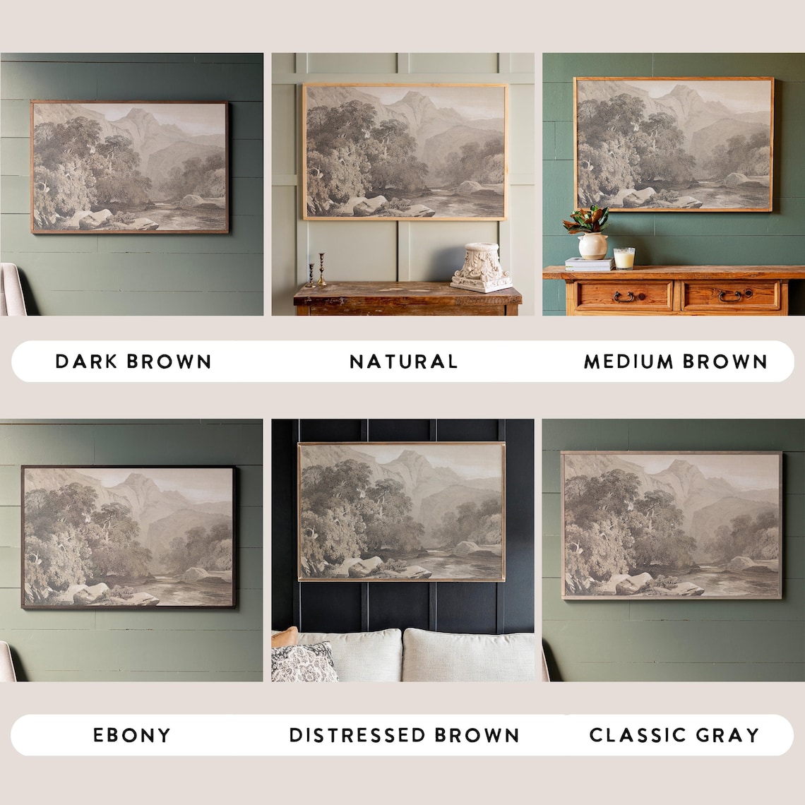 Black And White Vintage Living Room Wall Art Print - Image 2