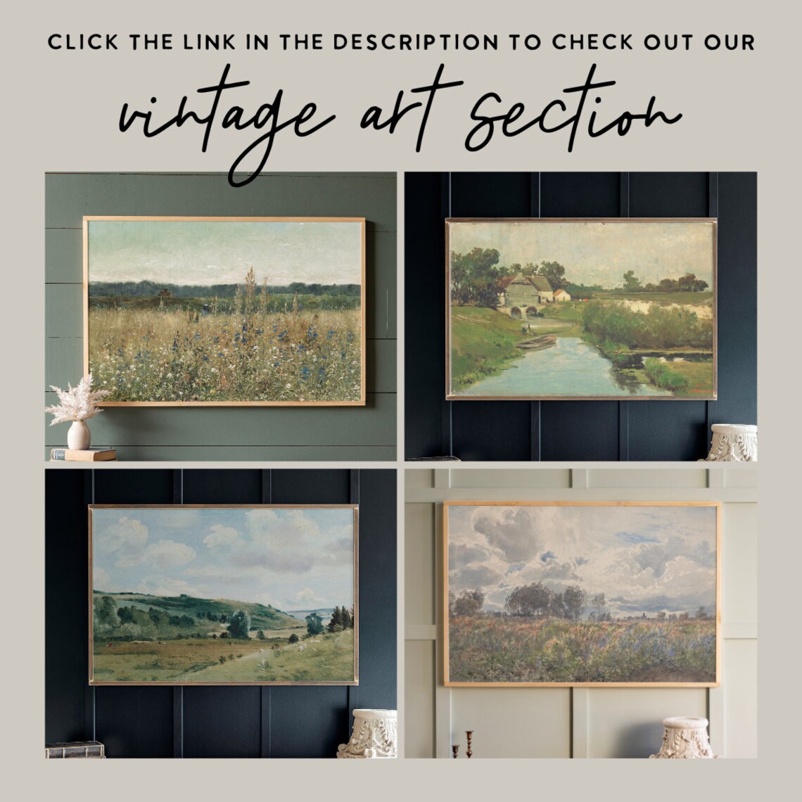 Muted Neutral Sky Abstract Art Print for Bedroom - Image 2
