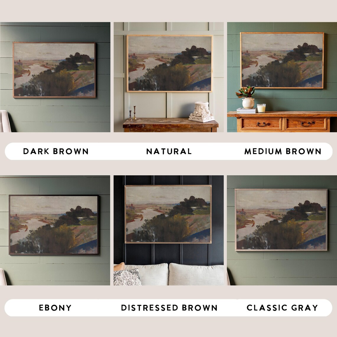 Vintage Abstract Landscape Art Print, Mid-Century Modern - Image 2