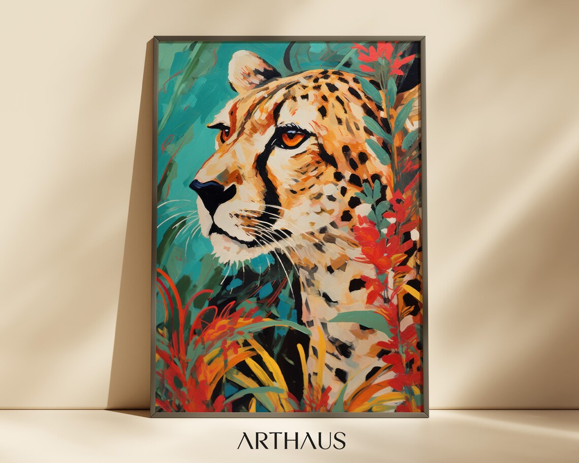 Cheetah Animal Print Aesthetic Poster Print