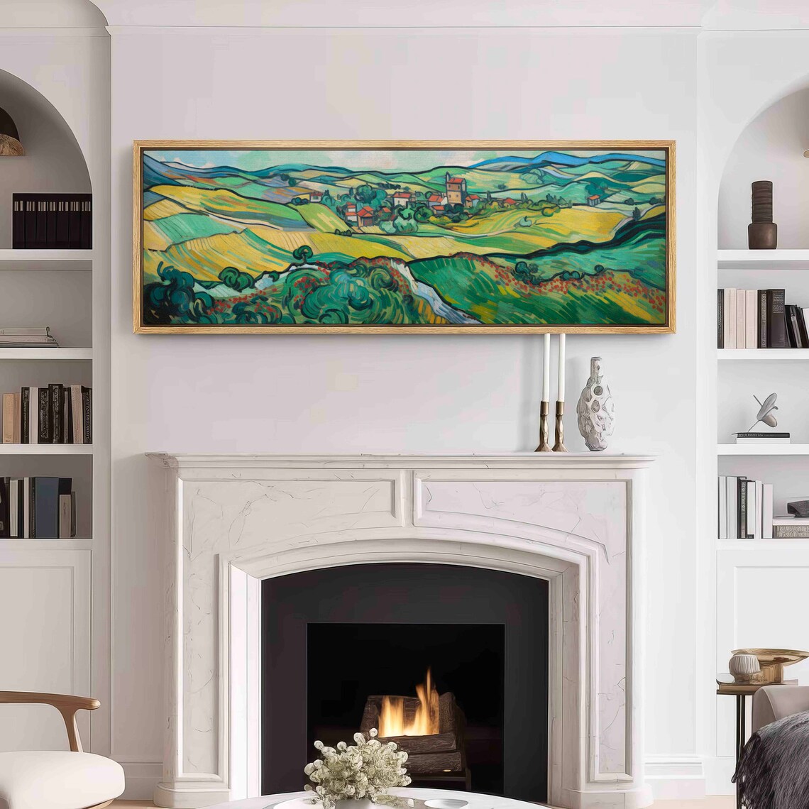 Vintage Panoramic Landscape Art Print, Horizontal - Image 3