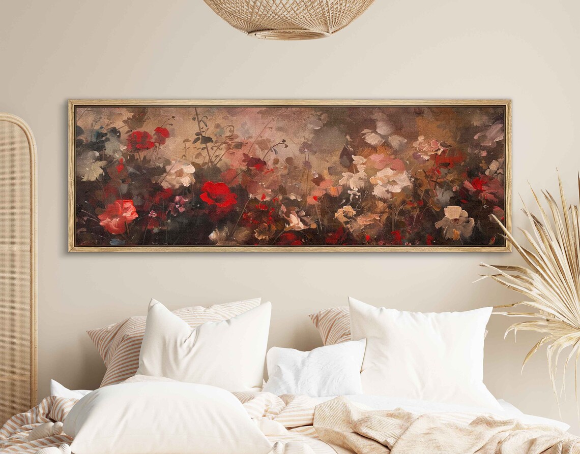 Vintage Wildflowers Panoramic Floral Art Print - Image 2