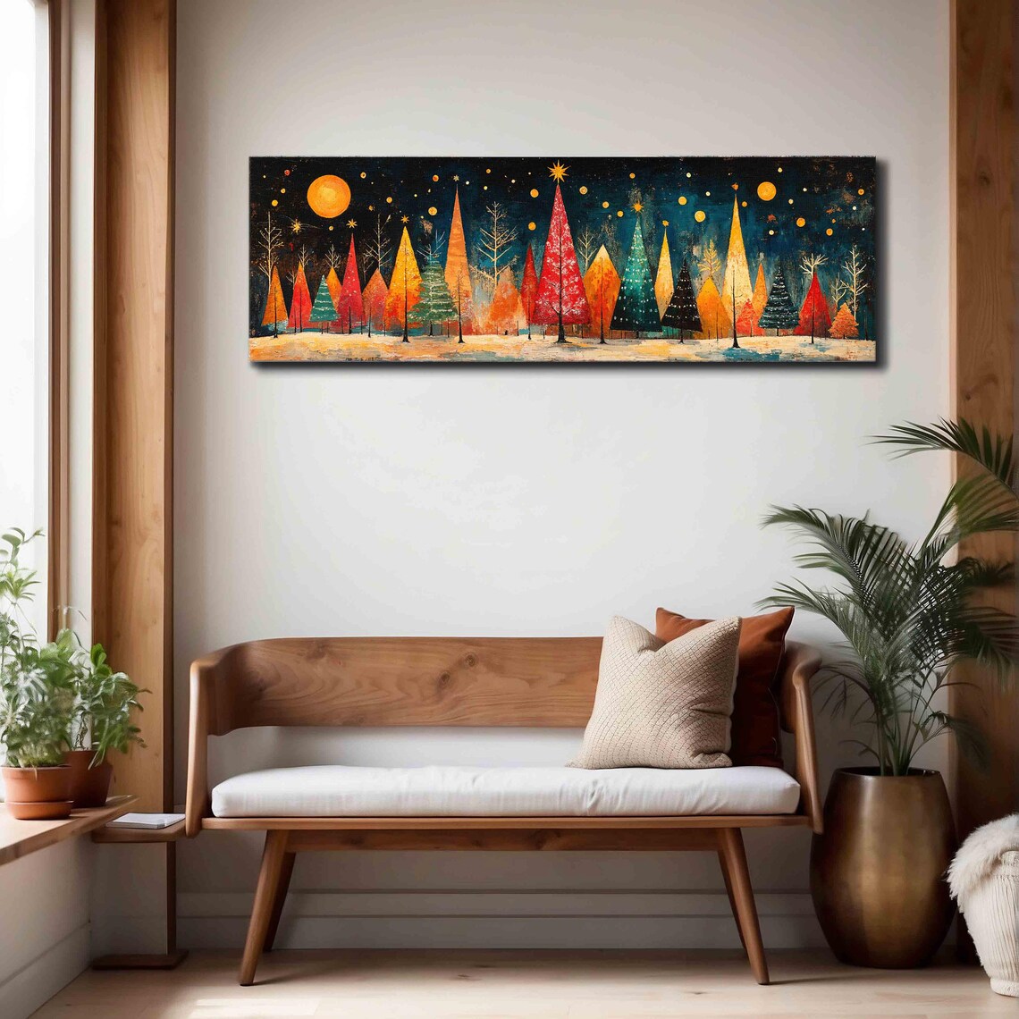 Mid-Century Modern Christmas Art Print, Holiday Decor - Image 4