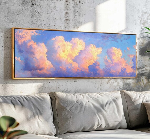 Vintage Cloud Panoramic Minimalist Art Print