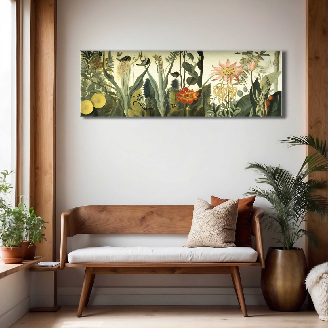Panoramic Floral Wall Art Print, Above Bed Decor - Image 4