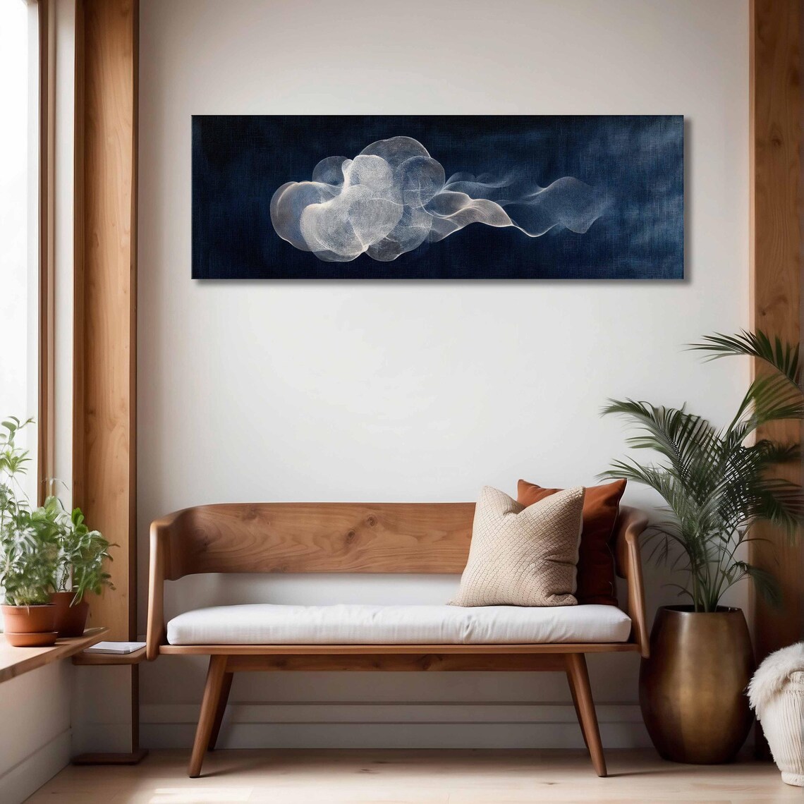 Abstract Cloud Art Print, Moody Modern Panorama - Image 4