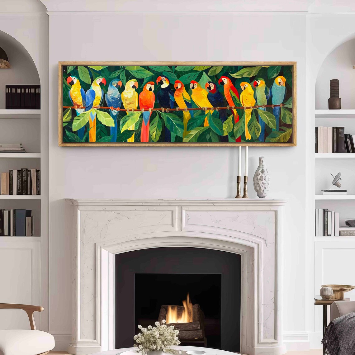Thirteen Parrots Botanical Boho Wall Art Print - Image 3